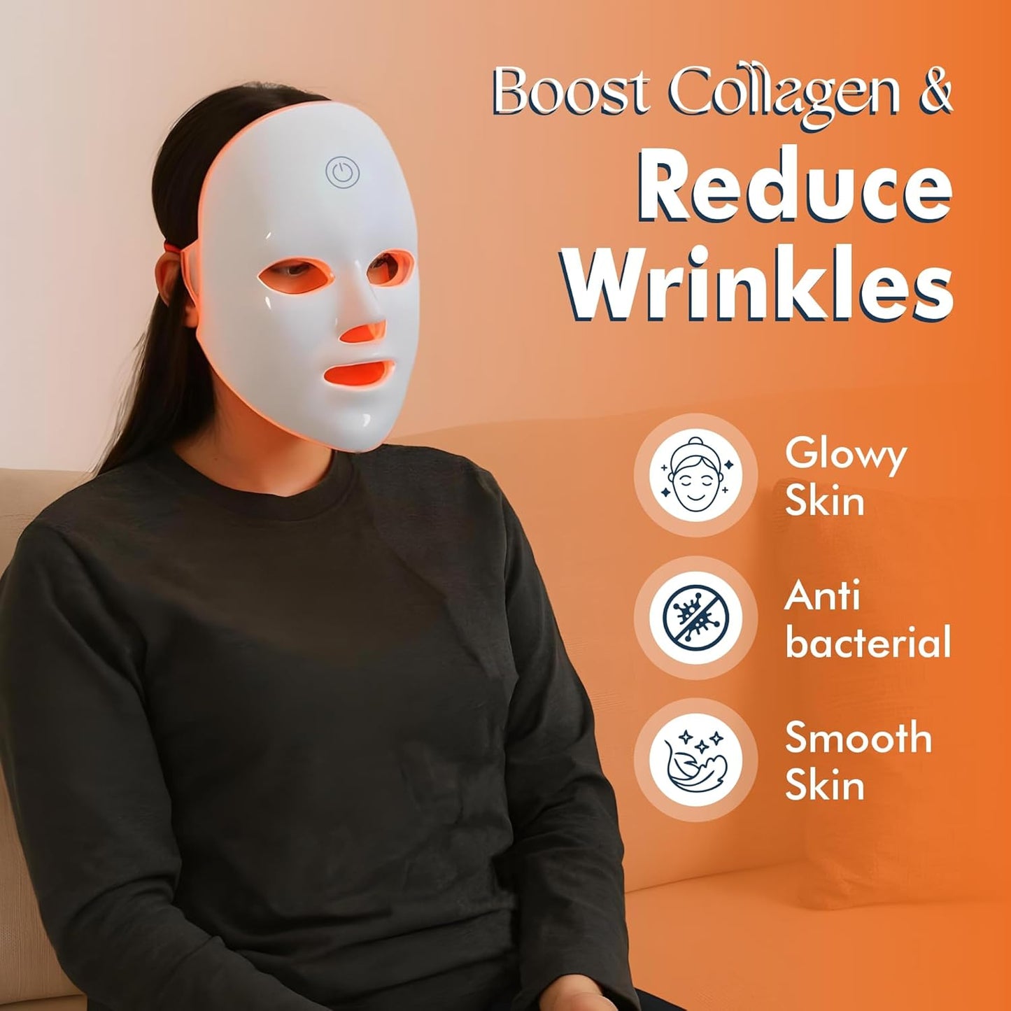 LED Face Mask | Revolutionary Therapy for Radiant & Rejuvenated Skin | Red Light Therapy Mask for Facial Care